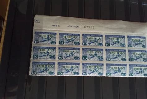 Espagne Planche De Timbres Habilitado Para Cts Neufs Ss Ch Be