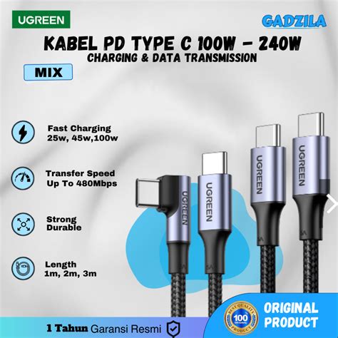 Jual Ugreen Kabel Data Usb Type C To Type C A W Fast Charging