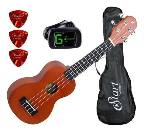 Ukulele Uks21 Acustico Giannini Uks 21 E Afinador E Palhetas E Bag