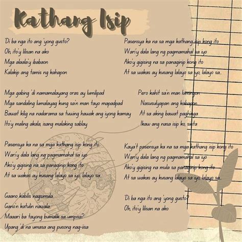 Kathang Isip by Ben and Ben | Songs, Lyrics art, Lyrics