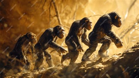 Premium Photo | The Evolution of Hominids in Prehistory Generative Ai