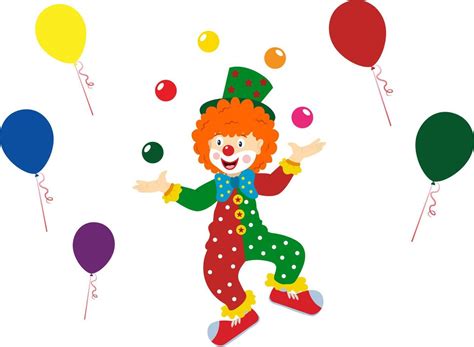 Cartoon Happy Clown. Vector Illustration of Clipart Clown 4642030 ...