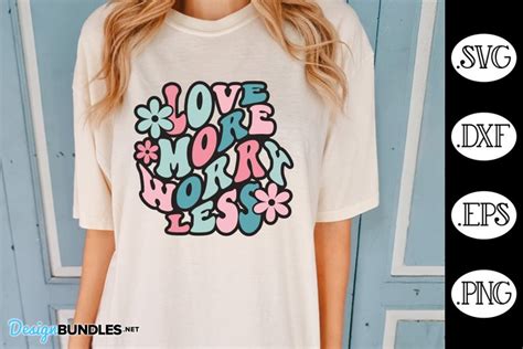 Love More Worry Less Retro Svg Summer Retro Svg