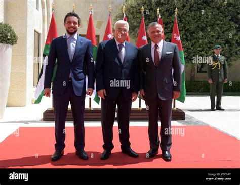 Amman Amman Jordan 8th Aug 2018 Palestinian President Mahmoud