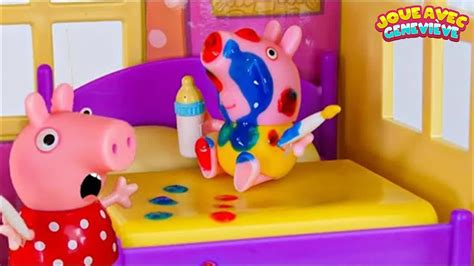 Vidéo éducative de jouets pour enfants Peppa Pig garde bébé