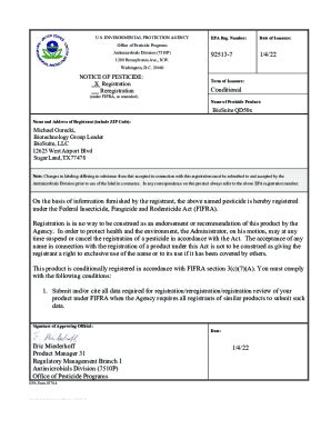 Fillable Online US EPA Pesticide Product Label BioSuite QD50x 01 04