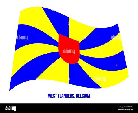 Flandes Occidental Ondear La Bandera Ilustraci N Vectorial Sobre Fondo