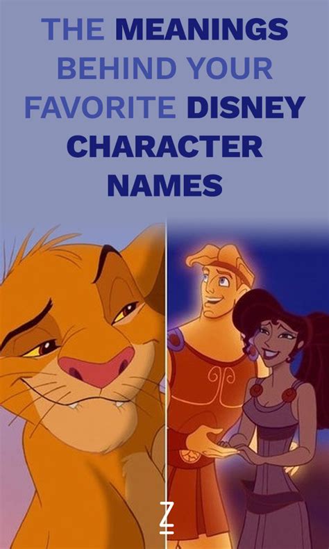 The Meanings Behind Your Favorite Disney Character Names Disney