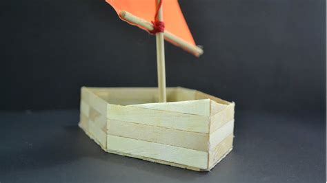 How To Make Popsicle Sticks Boat Easy Youtube