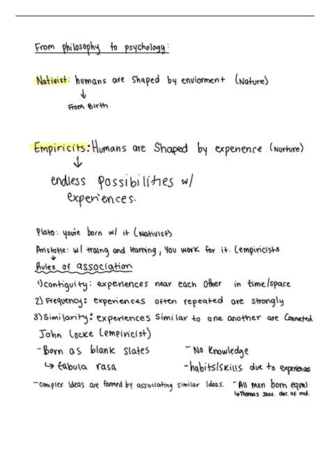 Class notes Psychology Of Learning Learning and Memory - Psychology Of ...