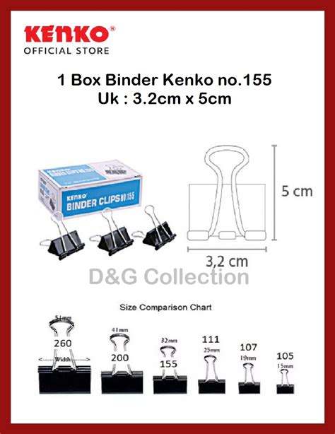 Binder Clip No155 Kenko Penjepit Kertas Ukuran 32mm Lazada Indonesia