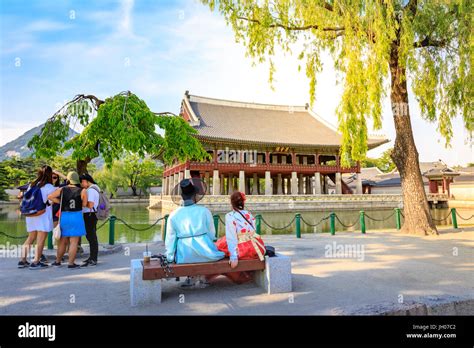 Gyeongbokgung Palace on Jun 19, 2017 in Seoul, South Korea, summer ...