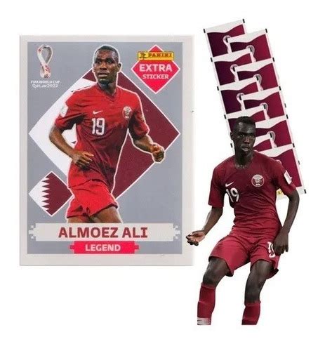 Figurinha Extra Sticke Almoez Ali Legend Prata Copa Qatar Frete Gr Tis