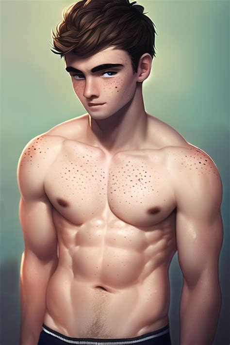 Rule 34 1boy 2023 Abs Ai Generated Avaru Blue Eyes Boxers Brown Hair Freckles Male Male Focus