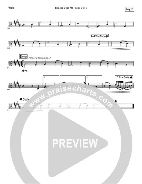 Exalted Over All Viola Sheet Music Pdf Vertical Worship Praisecharts