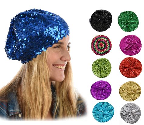 Glitter Stretch Sequin Beret Hat Party Accessories Australia Sydney