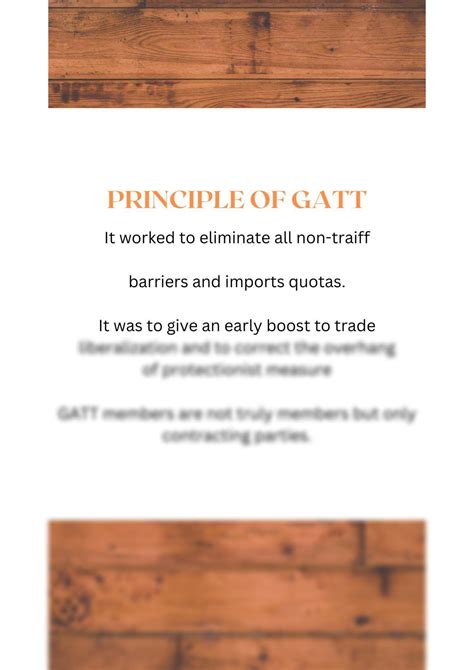 SOLUTION: Definition of GATT and its impact and principles - Studypool