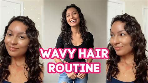 Naturally Wavycurly Hair Routine 2a2b Hair Youtube