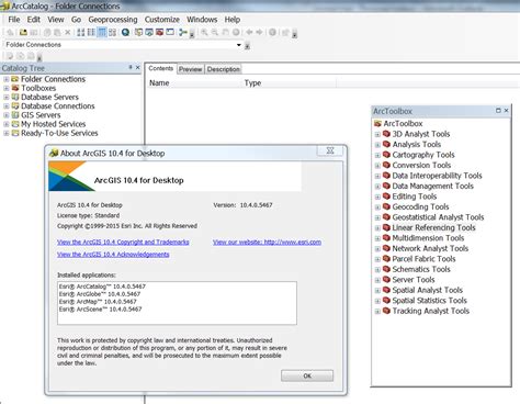 Arcgis Desktop ArcToolbox Does Not Open From ArcCatalog Geographic