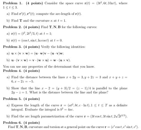 Consider The Space Curve R T 3t2 3 In T Where