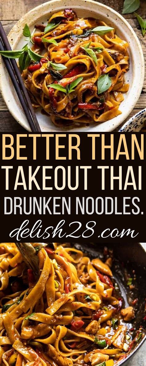 Better Than Takeout Thai Drunken Noodles Delish28 Asian Recipes