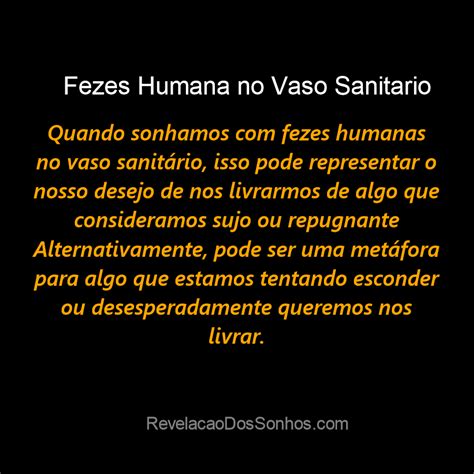 Sonhar Fezes Humana No Vaso Sanitario