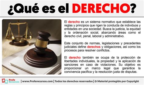 Qu Es El Derecho Definici N De Derecho