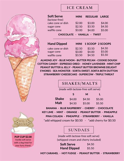 Ice Cream Menu — TILT