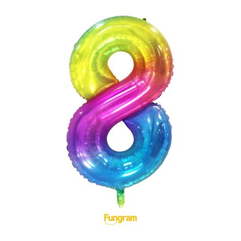 40in Gradient Helium Birthday Decoration Foil Numbers Balloon Agency ...