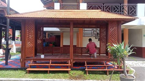 Gazebo Saung Kayu Kelapa Modern Minimalis X M Lazada Indonesia