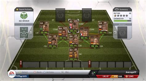 Fifa Ultimate Team Squad Builder Bronze Hybrid Feat Benzia