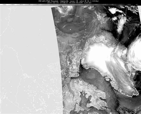 Figure 2: Infrared satellite image available before takeoff | ARCTAS