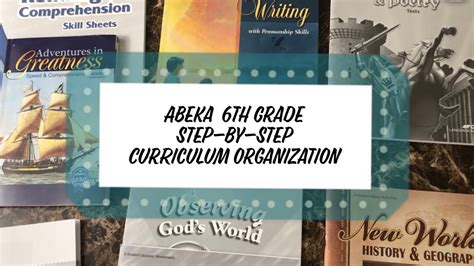 Abeka Homeschool 6th Grade Step By Step Curriculum Organization Youtube