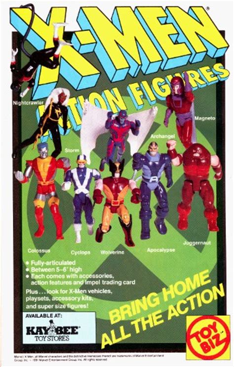 Vintage 1991 X Men Action Figures By Toy Biz