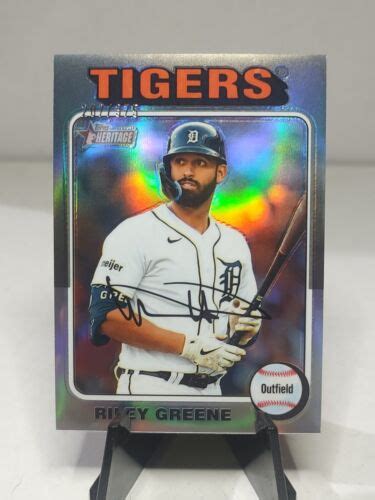 Riley Greene Topps Heritage Silver Chrome Refractor