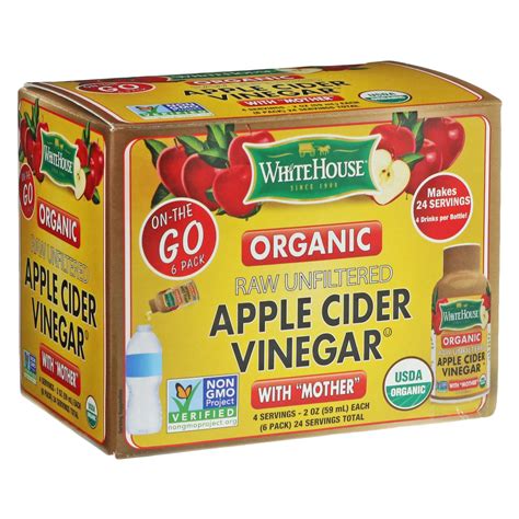 White House Organic On The Go Raw Apple Cider Vinegar Shop Vinegar And Cooking Wine At H E B