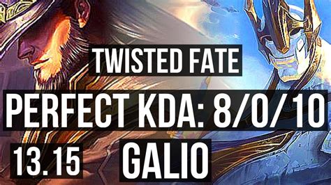 Tf Vs Galio Mid 8 0 10 Legendary 300 Games Kr Master 13 15