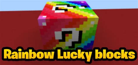 Rainbow Lucky Block Addon MCPE Addons MCPE Mods Addons Minecrafts Us