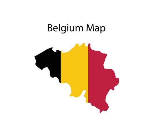 Belgium Map Vector Illustration in National Flag Background 11661482 ...