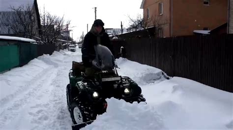 Yamaha Big Bear 400 4x4 Snow Plowing Youtube