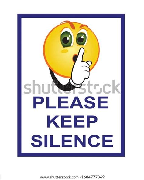 Keep Quiet Keep Silence Silent Please Stock Vector Royalty Free