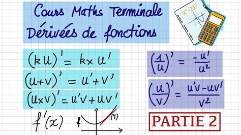 Les dérivées Terminale spé Maths Bac 2023 YouTube