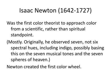 PPT Brief History Of Color Theories The Color Wheel PowerPoint