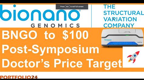 Bionano Genomics Symposium Update My Bngo Stock Price Forecast