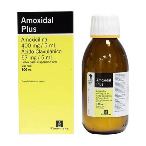 Amoxidal Plus 400 57mg 5ml Polvo para Suspensión Frasco 100 ml