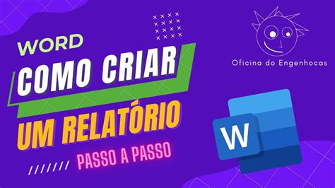 Word como criar um Relatório passo a passo YouTube