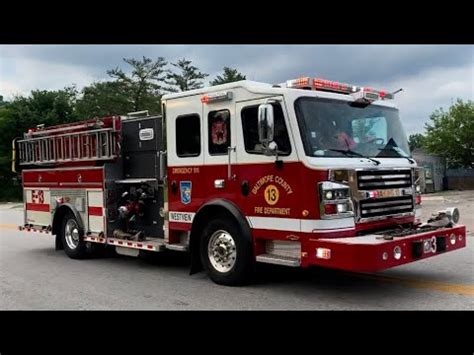 Baltimore County Fire Department Engine 13 Responding To A Medical