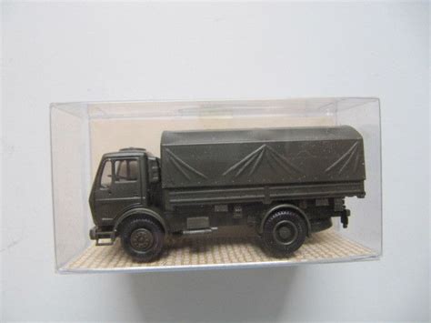 Maag Herpa Bundeswehr Bw Mb Lkw Pritsche Plane Kurz Neu