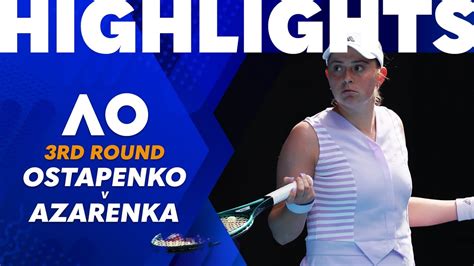 Jelena Ostapenko V Victoria Azarenka 2024 Australian Open Round 3