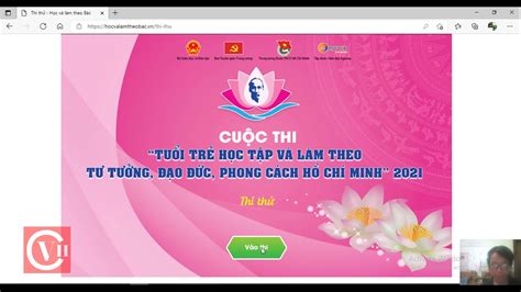 Hướng dẫn đăng kí cuộc thị học và làm theo lời Bác YouTube